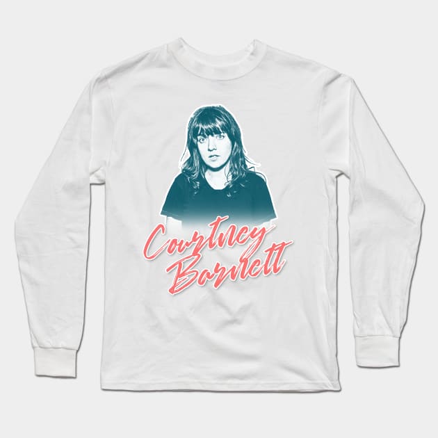 Courtney Barnett 90s Styled Aesthetic Design #2 Long Sleeve T-Shirt by DankFutura